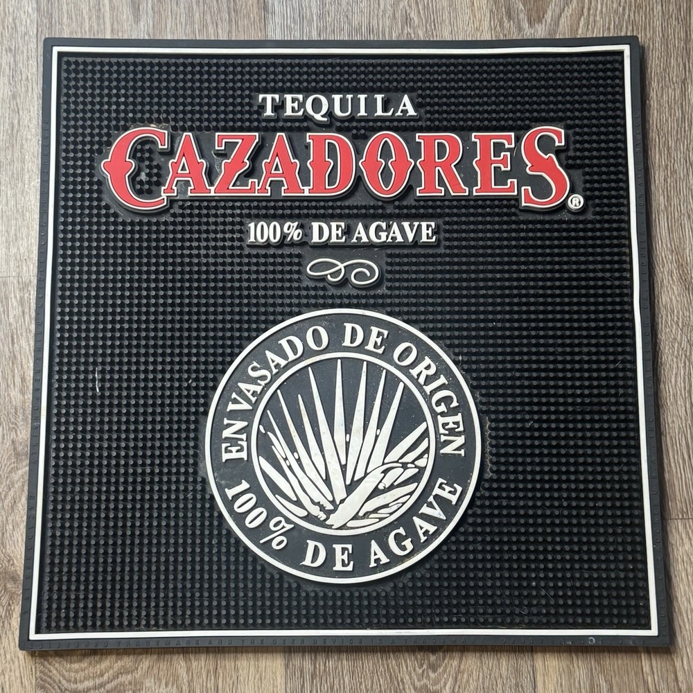 CAZADORES TEQUILA 100% DE‎ AGAVE BAR DRINK MAT 17"X17" MAN CAVE DECOR